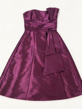 London Style Nights 6 Plum One Shoulder Ruched Cocktail Dress Homecoming